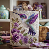 Quilted Laundry Basket — Hummingbird in Bloom