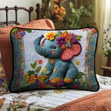 Quilted Cushion Cover with Tropical Bloom NCU0NT8131