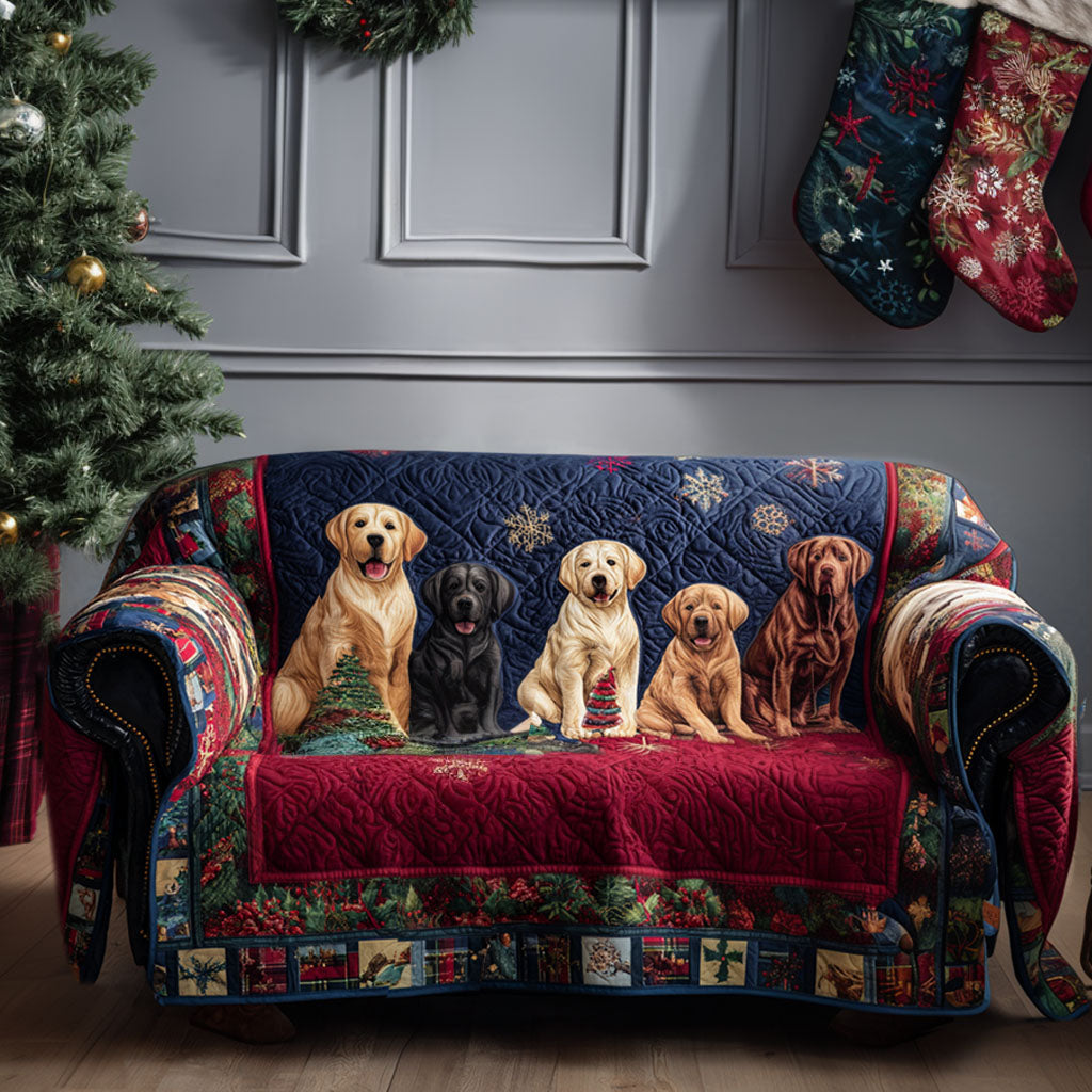 Quilted Sofa Cover Labrador Retriever