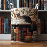 Quilted Laundry Basket — Cat in Library