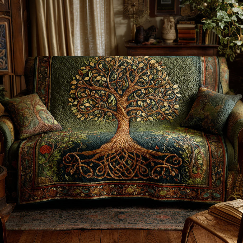 Quilted Sofa Cover Tree of Life – Durable