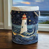 Quilted Laundry Basket — Sunset Lighthouse