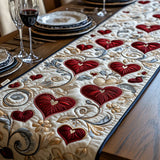 Quilted Tablecloth - Cascade of Hearts