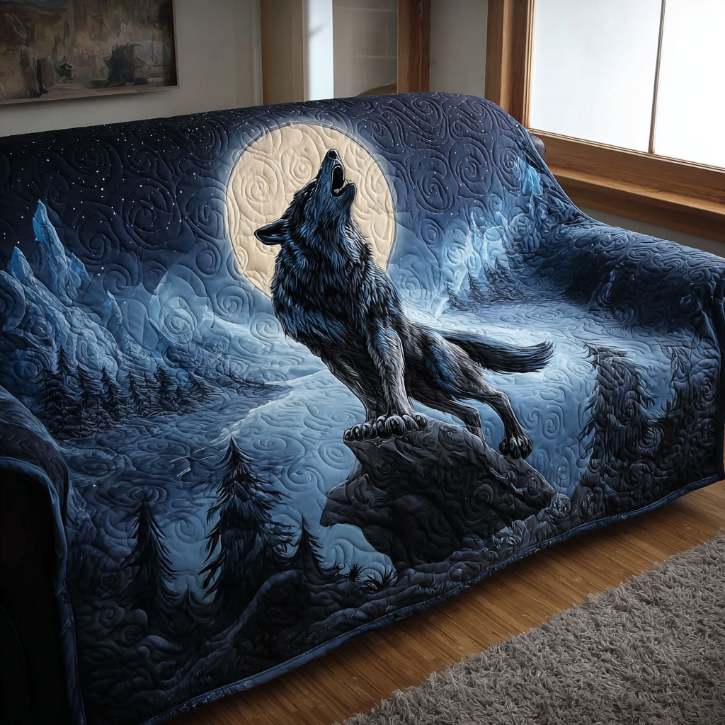 Quilted Sofa Cover with Wolf NCU0VT328
