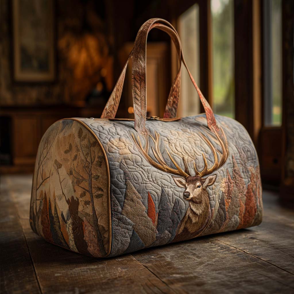 Quilted Travel Bag with Deer NCU0VT279