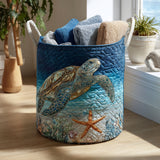 Quilted Laundry Basket — Turtle