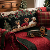 Quilted sofa cover with Christmas dachshund NCU0PT10002