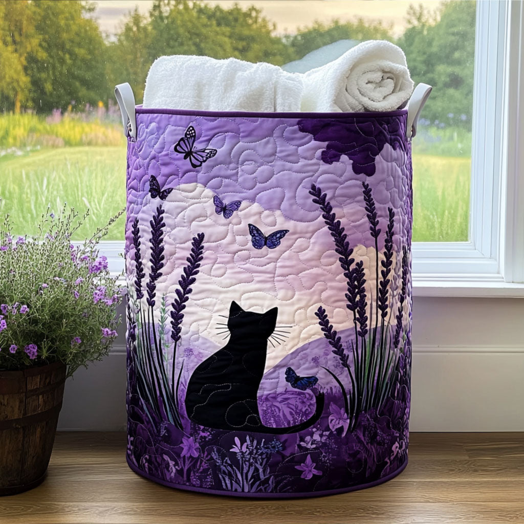 Quilted Cat-Shaped Laundry Basket NCU0QN019