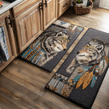 Non-slip kitchen rug with wolf and moon NCU0TD1430