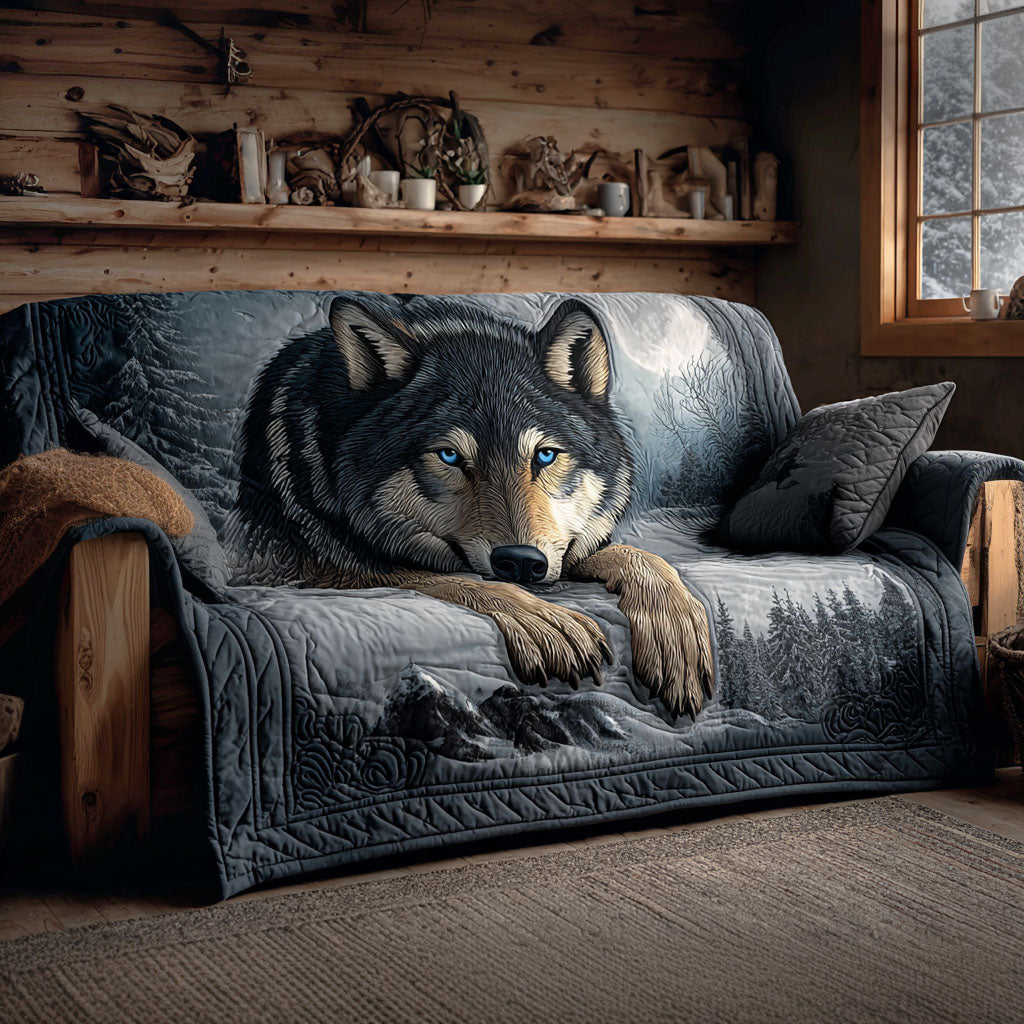 Quilted Sofa Cover Wolf