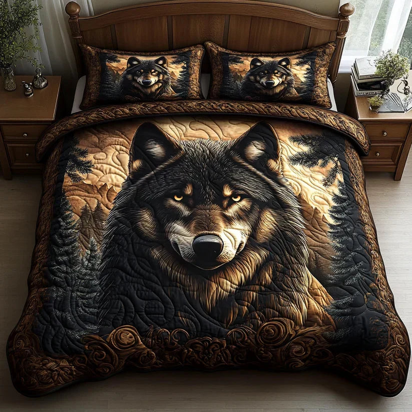 Quilted Cover Set - Woodland Animals