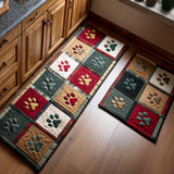 Non-slip kitchen rug with paw prints NCU0NT11388