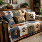 Quilted Sofa Cover Rustic Paw
