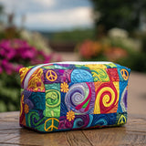 Quilted beauty case with peace symbol NCU0PT9293