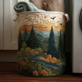 Quilted Laundry Basket — Quiet Pines