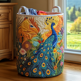 Quilted Laundry Basket — Radiant Peacock