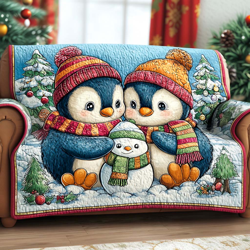 Quilted Sofa Cover Winter Story Among Lovers
