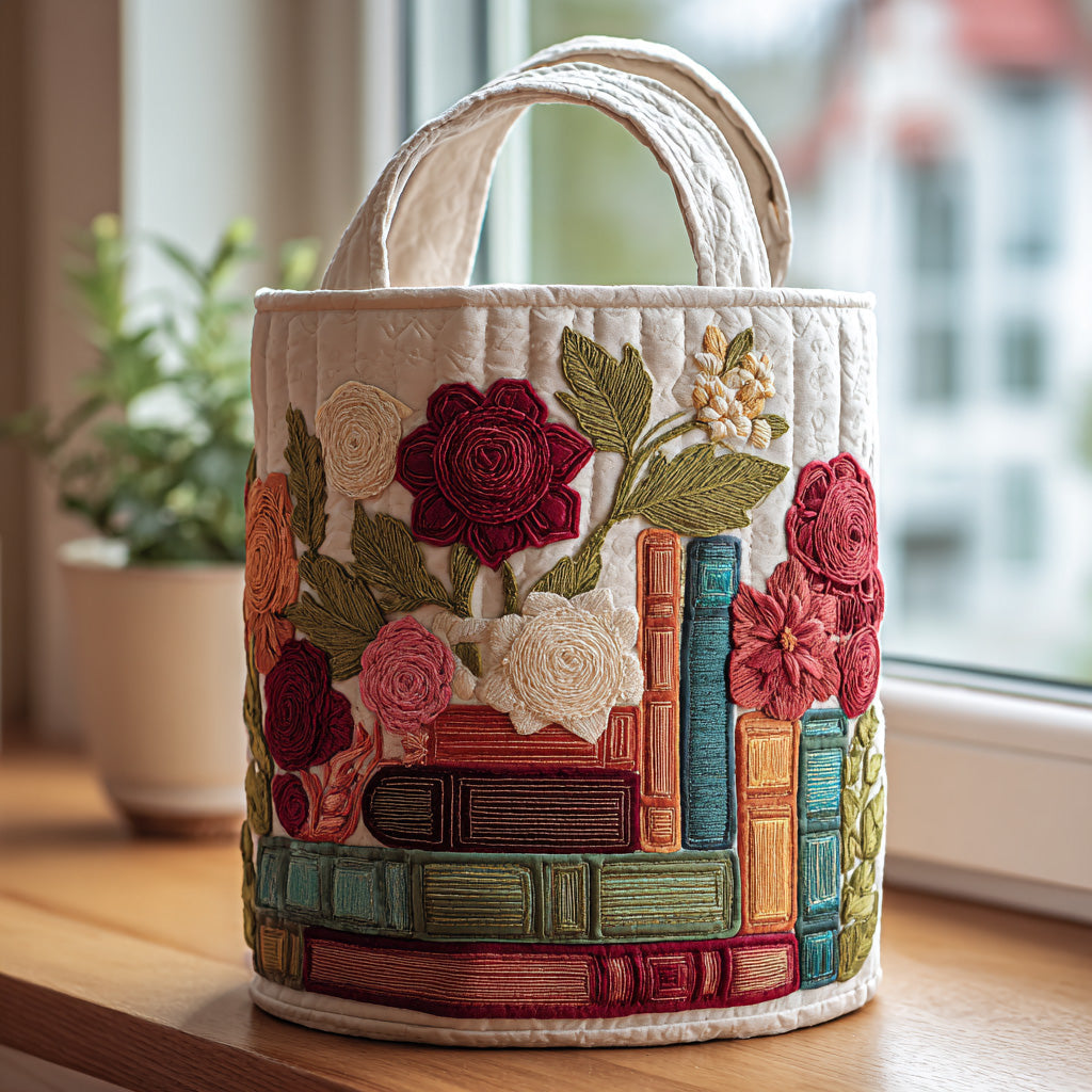 Quilted Laundry Basket — Literary Garden