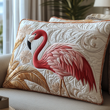 Quilted cushion cover with pink flamingo NCU0DV6287