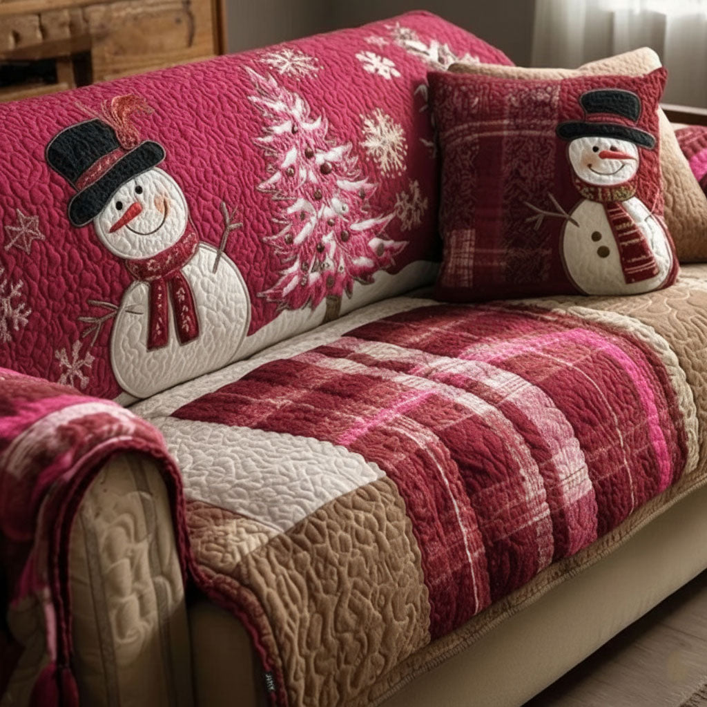 Quilted Sofa Cover Festive Nights with Stars