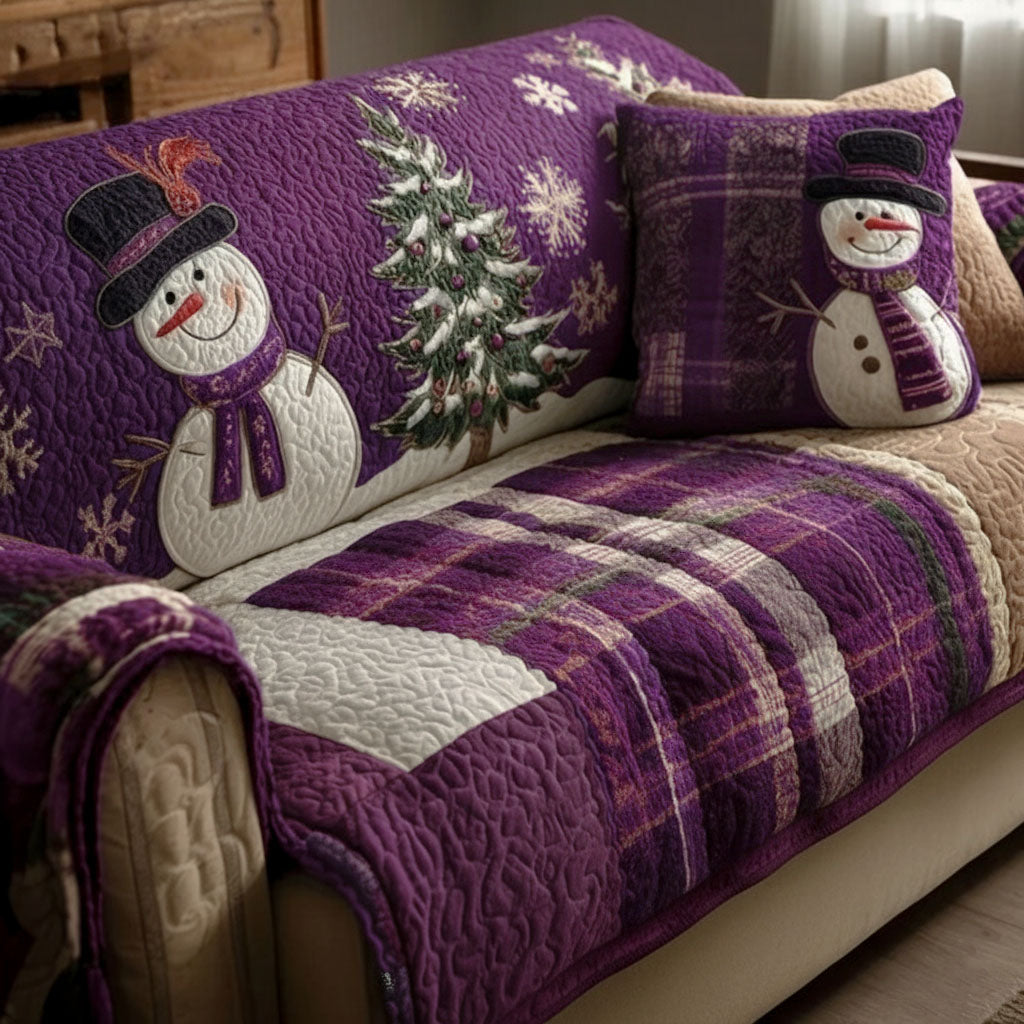 Quilted Sofa Cover Festive Nights with Stars