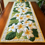 Quilted Tablecloth - Plumeria Flowers