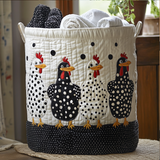Quilted Polka Dot Laundry Basket NCU0PTT772