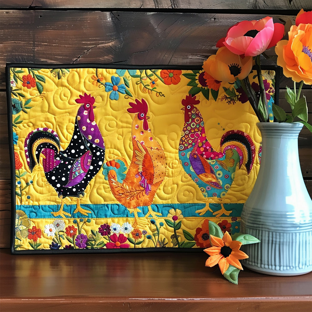 Quilted Placemat with Chicken NCU0VT02