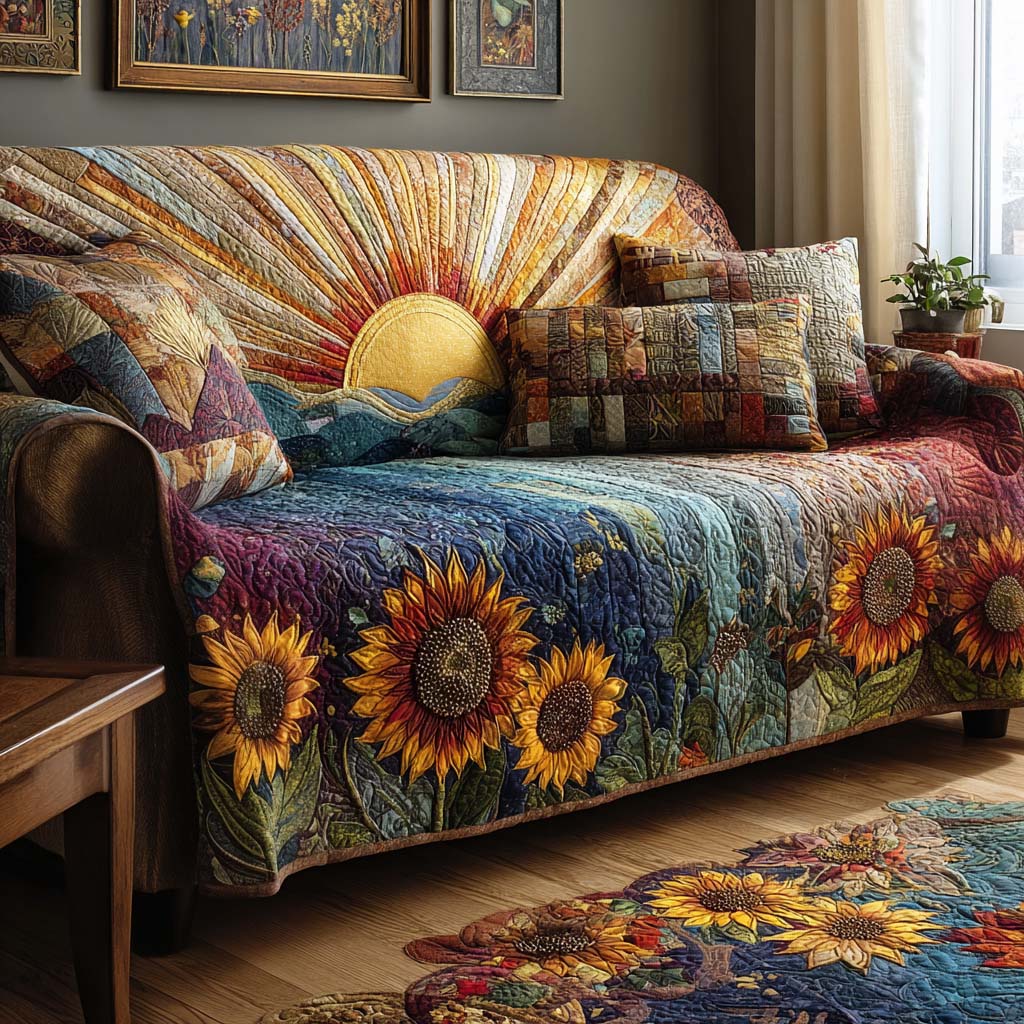 Quilted Sofa Cover Sun – Soft to the Touch
