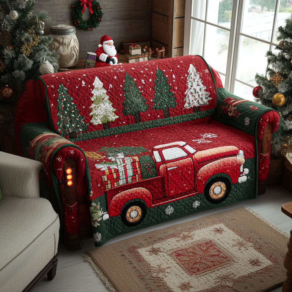 Quilted Sofa Cover Sparkling Festive Nights