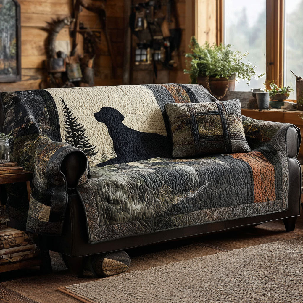 Quilted Sofa Cover Labrador Retriever