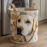 Quilted Laundry Basket — Rustic Labrador