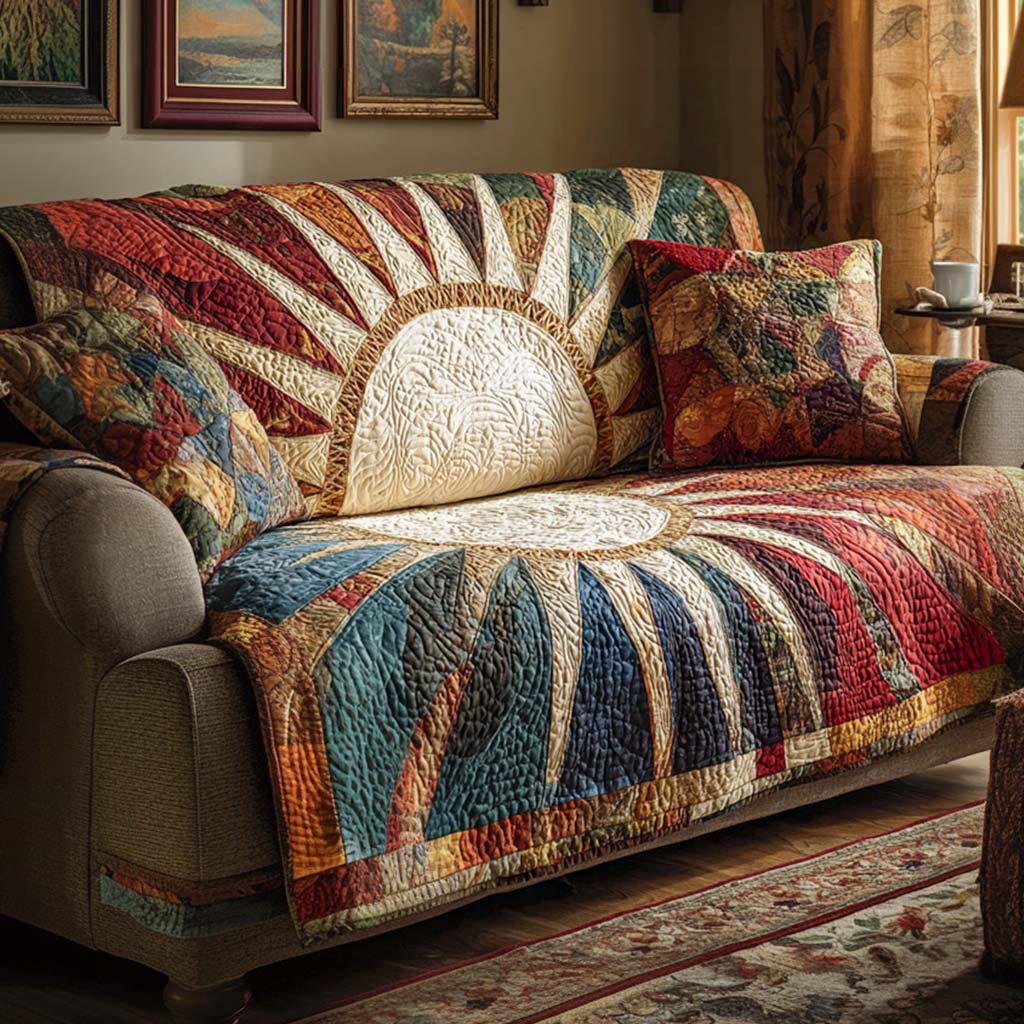 Quilted Sofa Cover Sun – Non-Slip
