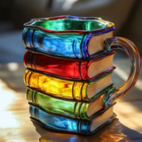 Colourful Handmade Book-Themed Mug