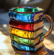 Colourful Handmade Book-Themed Mug