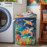 Quilted Laundry Basket with Sea Turtle NCU0QN030
