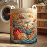 Quilted Laundry Basket — Sea Breeze