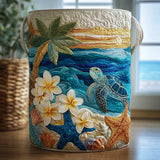 Quilted laundry basket with sea turtle NCU0QN024