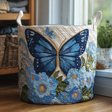 Quilted Laundry Basket — Serene Butterflies