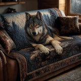 Quilted Sofa Cover Wolf