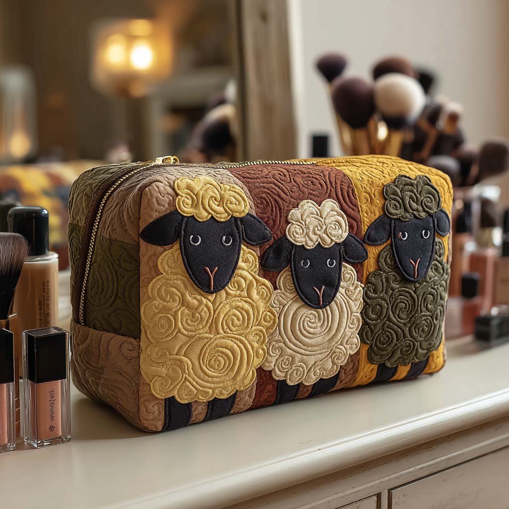 Quilted beauty case with sheep NCU0VT287