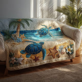 Quilted sofa cover with seaside design NCU0VL3011