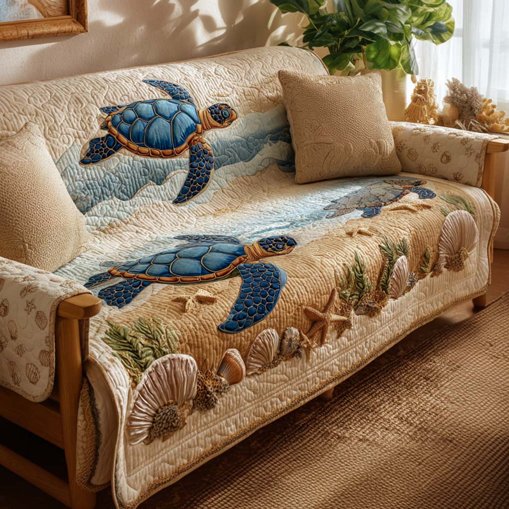 Quilted Sofa Cover with Turtle NCU0VT361