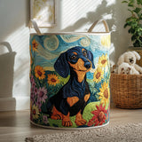 Padded laundry basket with soft dachshund NCU0PTT1242