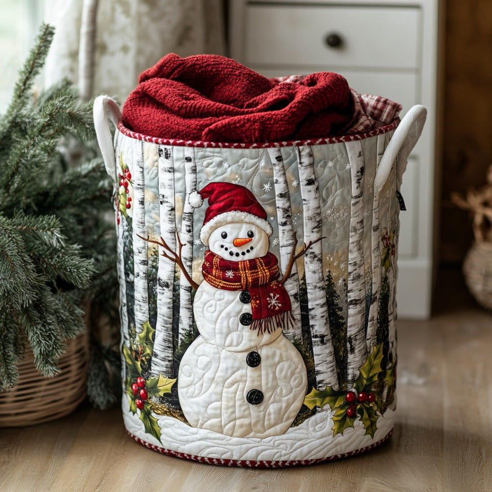 Quilted Laundry Basket — Christmas