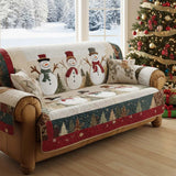Quilted sofa cover with snow friends NCU0NT10747