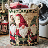 Quilted Laundry Basket — Gnomes in the Snow