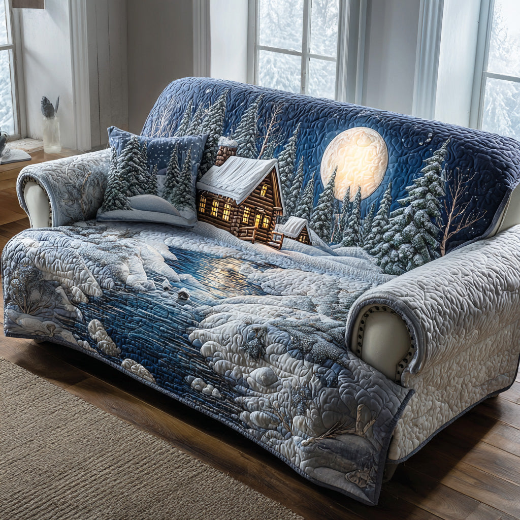 Quilted Sofa Cover Forest – for Living Room