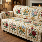 Quilted sofa cover with spring pattern NCU0TD2405