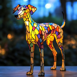 Coloured Glass Lamp Inspired by Whippets